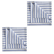 thumbnail: NOUS Living servet gestreept blauw (45x45 cm) (set van 2)
