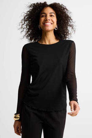 mesh top zwart