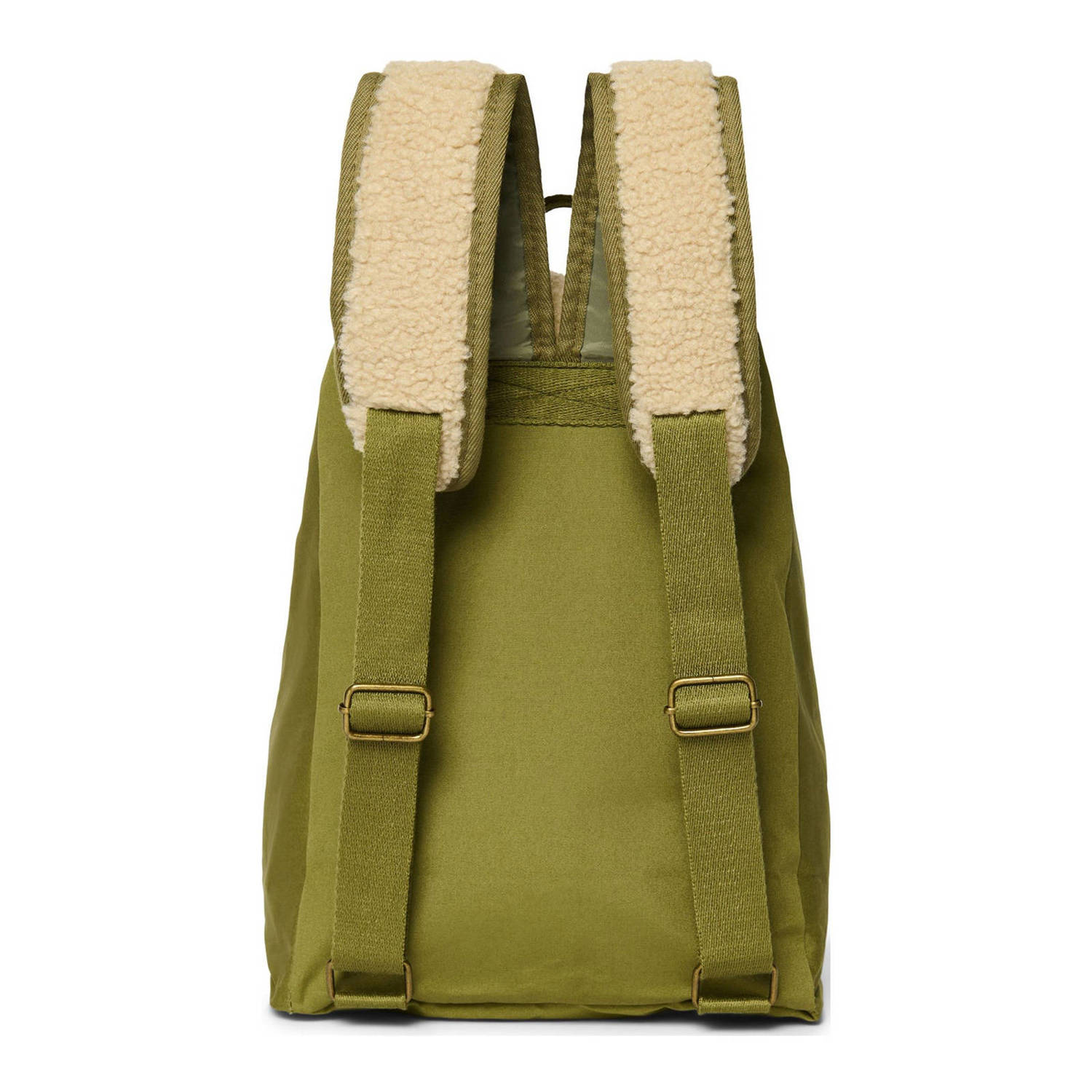Studio Noos rugzak met teddy detail groen