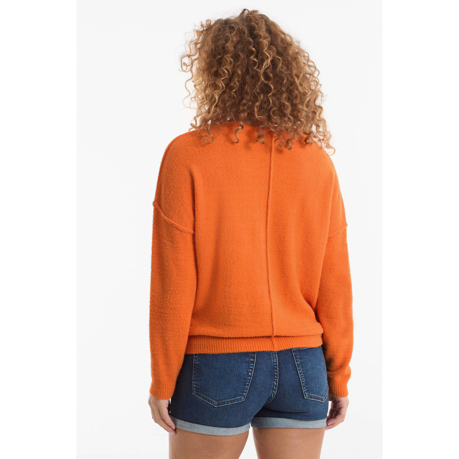 anytime gebreide trui oranje