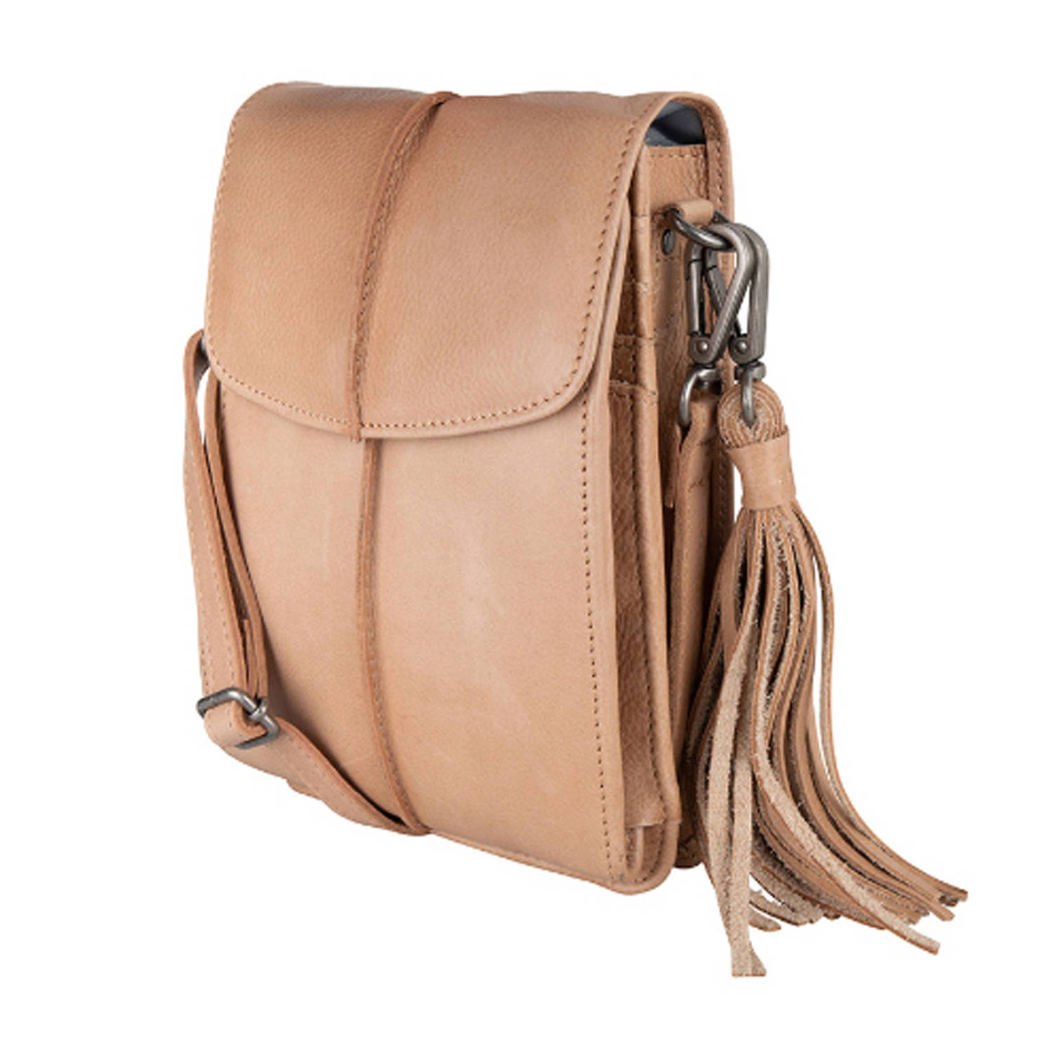 Chabo Bags leren crossbody tas Mover zand