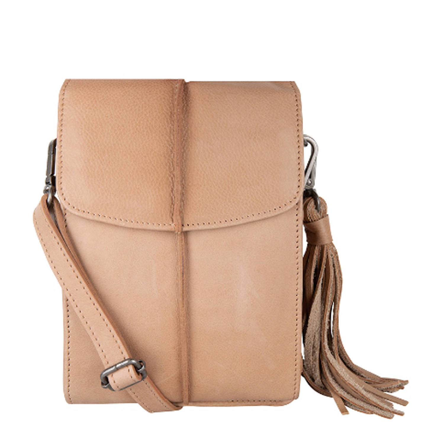 Chabo Bags leren crossbody tas Mover zand
