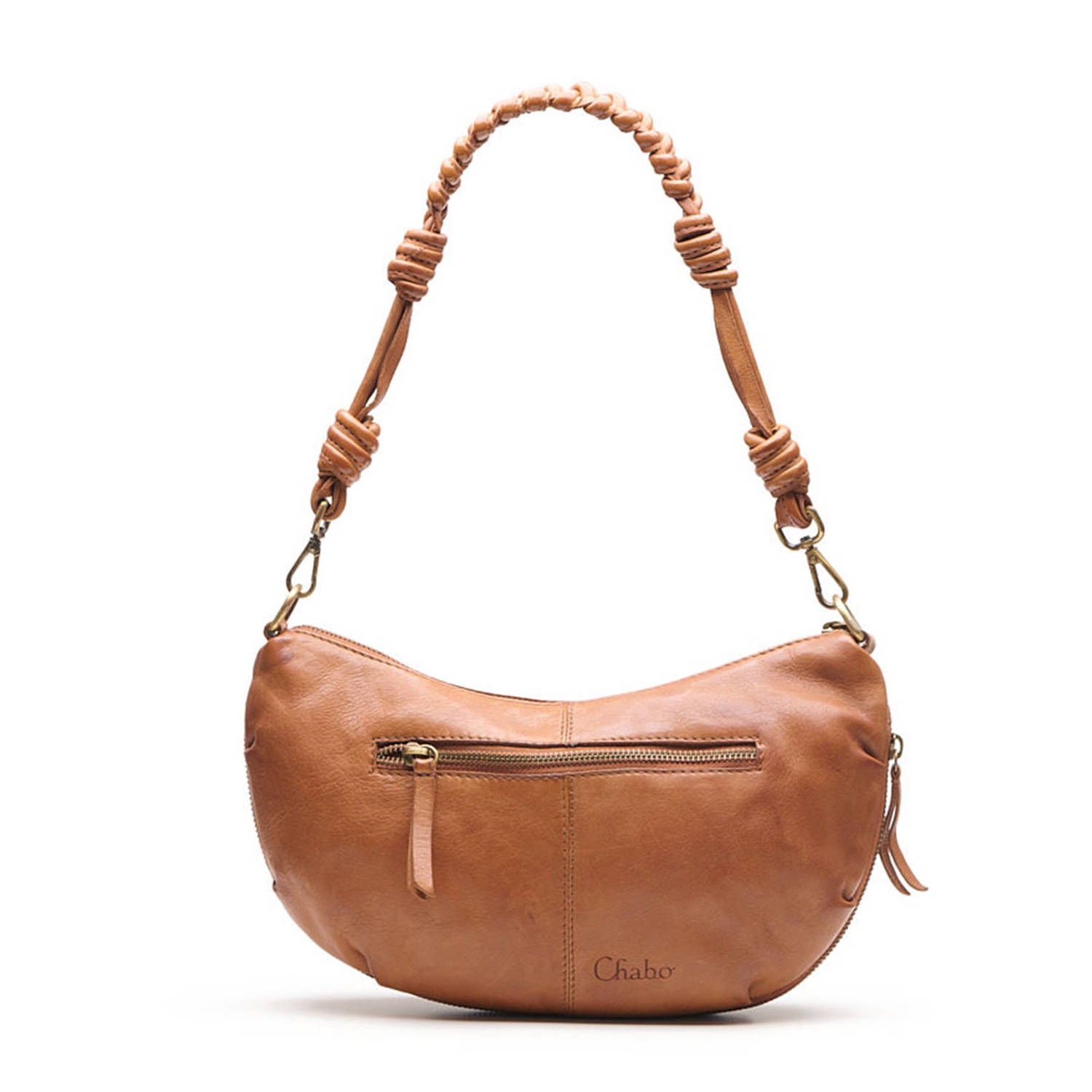Chabo Bags leren crossbody tas Beau cognac