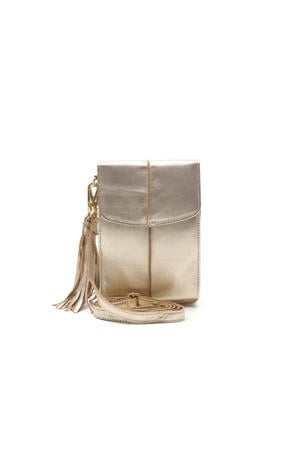 leren crossbody tas Mover goudkleurig