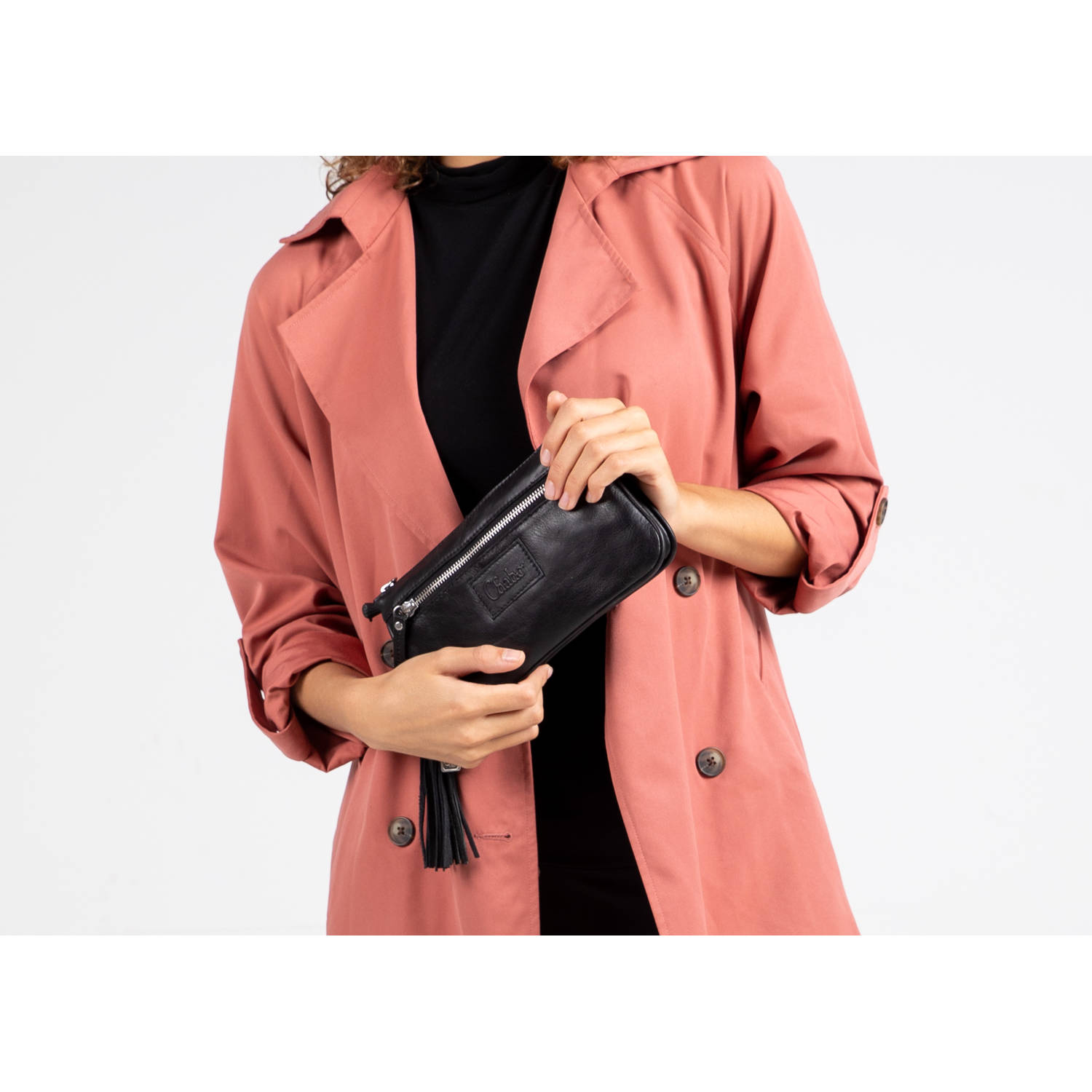 Chabo Bags leren crossbody tas Billy zwart