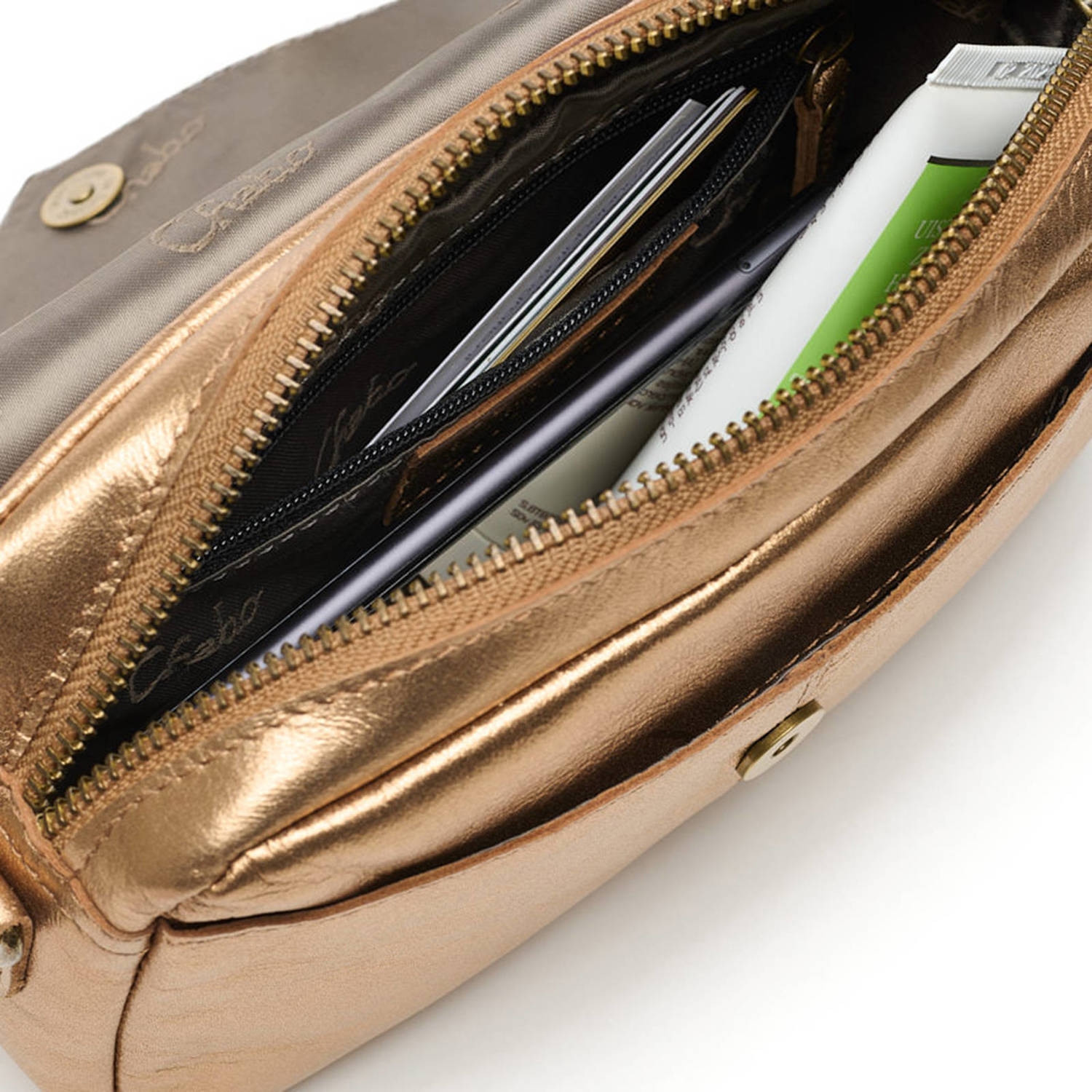 Chabo Bags leren crossbody tas Rio Romy koper