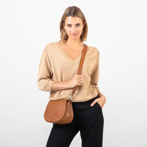 Chabo Bags leren crossbody tas Susy cognac afbeelding