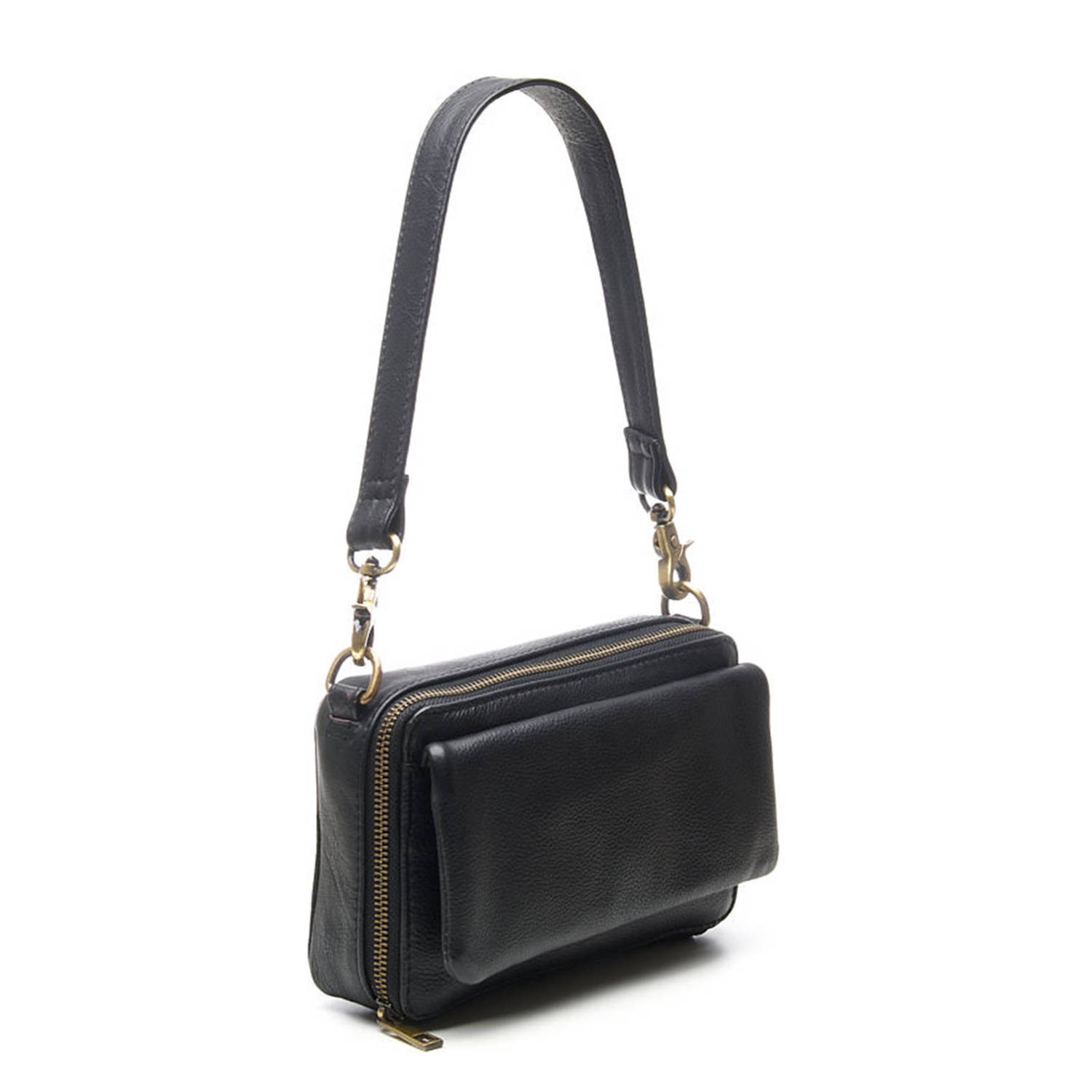 Chabo Bags leren crossbody tas Noa zwart
