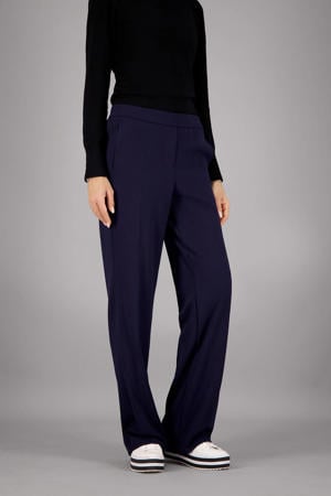 wide leg broek marineblauw