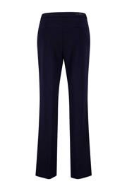 thumbnail: Marineblauw dames gardeur wide leg broek blauw met effen