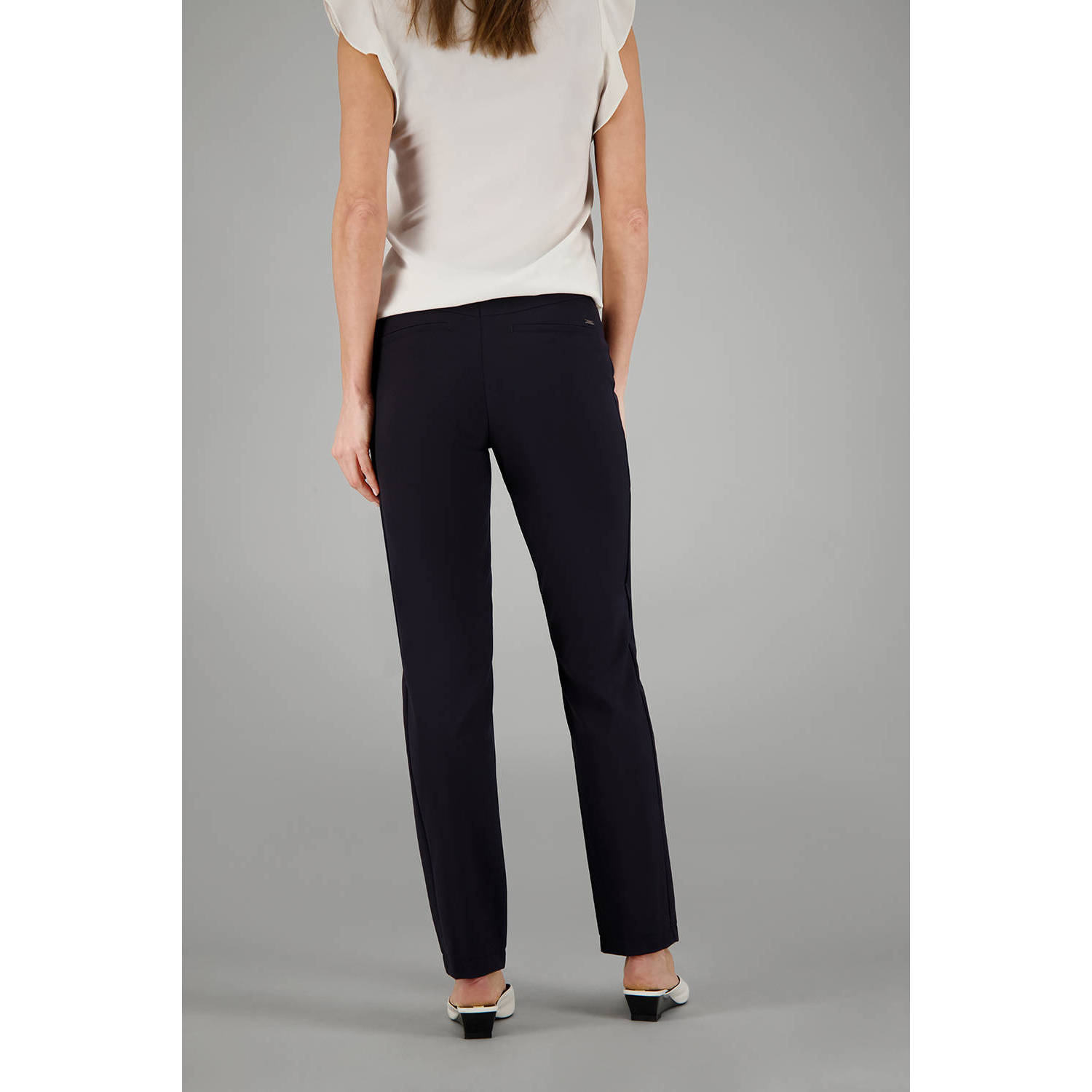gardeur slim fit broek marine