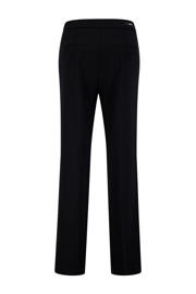 thumbnail: Zwarte dames gardeur wide leg broek met effen