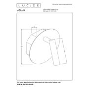 thumbnail: Lucide JOLIJN - Oplaadbare Bedlamp / Wandlamp - Accu/Batterij - Ø 10,2 cm - LED