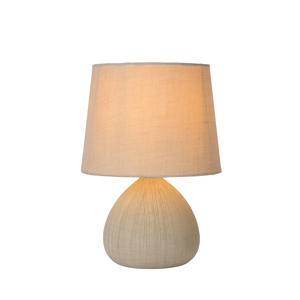 RAMZI - Tafellamp - Ø 18 cm - 1xE14 - Beige