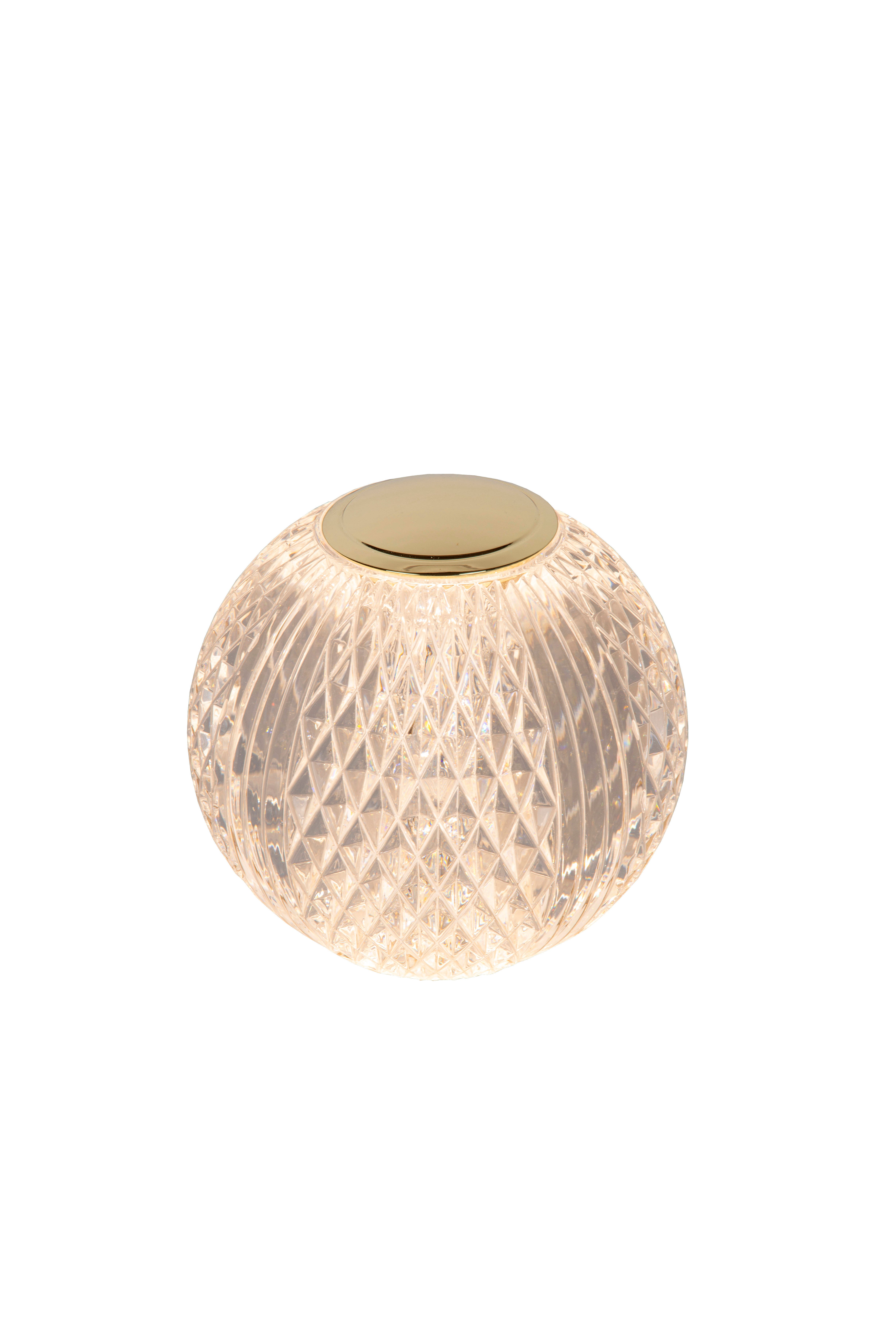 Lucide CINTRA - Lámpara de mesa - 9 cm - LED Regul. - 1x1,5W 3000K - 3 StepDim - Transparente