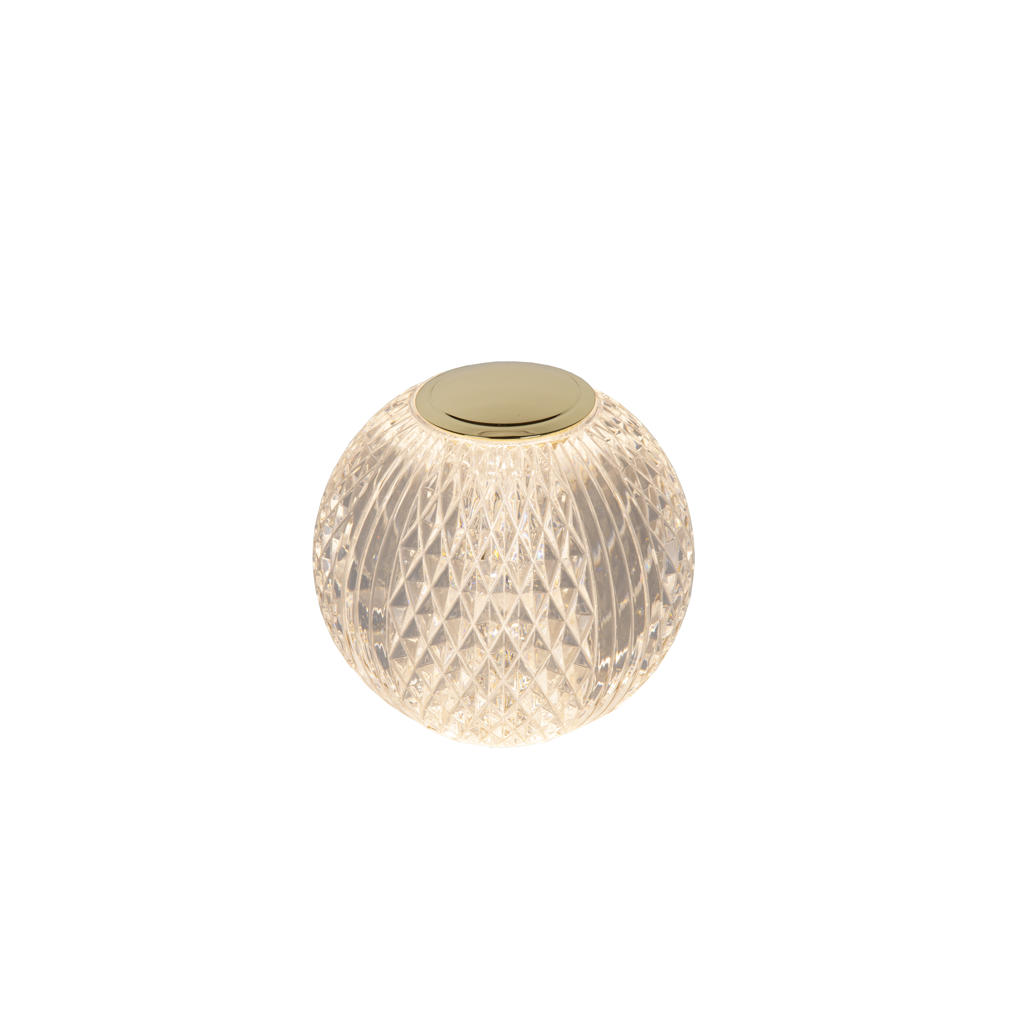 Lucide CINTRA - Oplaadbare Tafellamp - Accu/Batterij - Ø 9 cm - LED Dimb. - 1x1