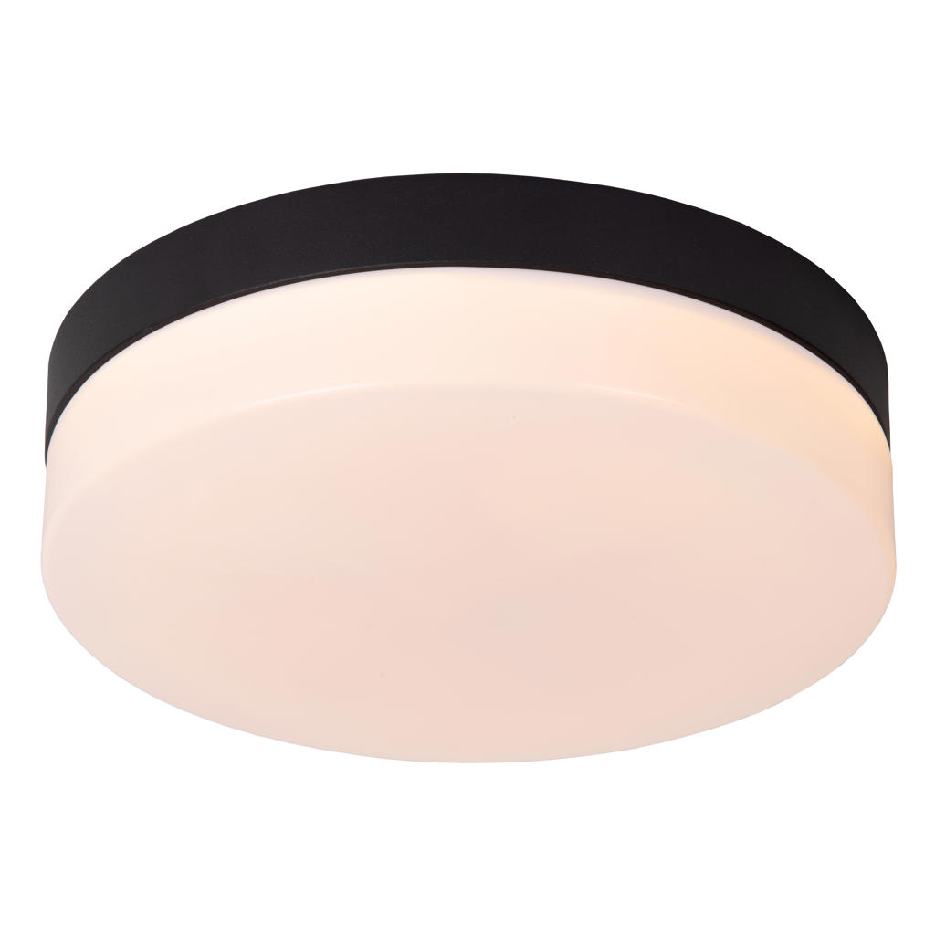 Lucide BISKIT - Plafonnière Badkamer - Ø 23 cm - LED - 1x12W 2700K - IP44 - Bew