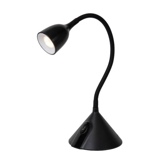 Lucide MILO - Bureaulamp - Ø 12,8 cm - LED - 1x3,2W 3000K - Zwart - Zwart, Wit