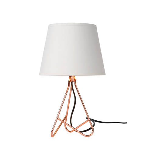 Lucide GITTA - Tafellamp - Ø 17 cm - 1xE14 - Koper afbeelding