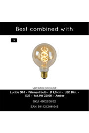 thumbnail: Lucide MAYA - Vloerlamp - Ø 45 cm - 1xE27 - Zwart
