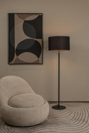 thumbnail: Lucide MAYA - Vloerlamp - Ø 45 cm - 1xE27 - Zwart