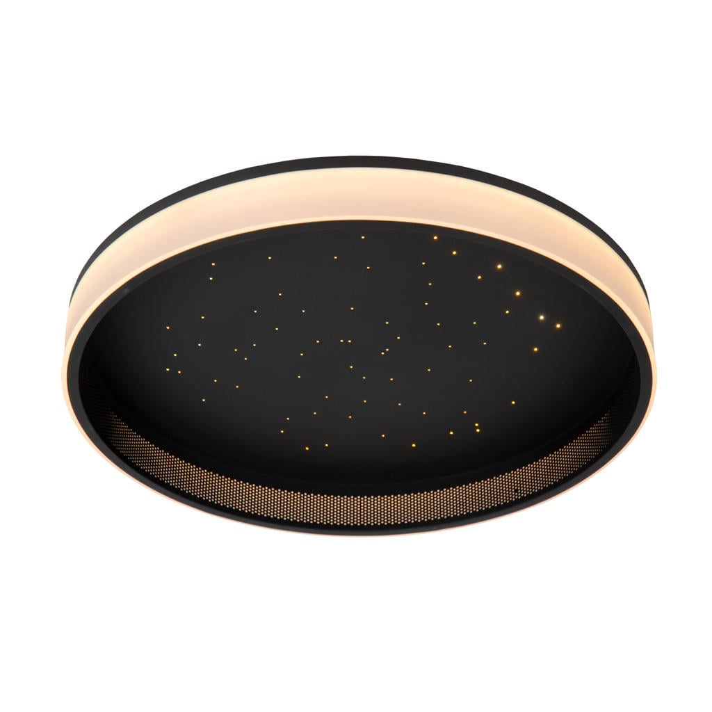 Lucide ESTREJA - Plafonnière - Ø 40 cm - LED Dimb. - 2500K/3000K - Zwart