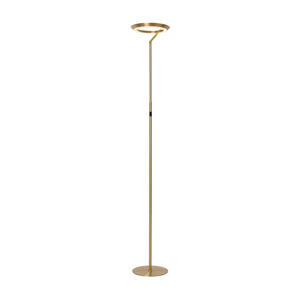 CELESTE - Vloerlamp - Ø 28 cm - LED Dimb. - 1x21W 2700K - Mat Goud / Mes