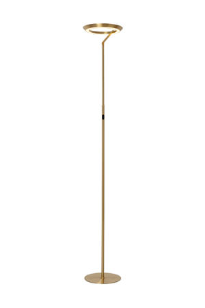 CELESTE - Vloerlamp - Ø 28 cm - LED Dimb. - 1x21W 2700K - Mat Goud / Mes