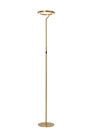 CELESTE - Vloerlamp - Ø 28 cm - LED Dimb. - 1x21W 2700K - Mat Goud / Mes
