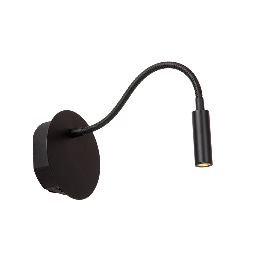 Lucide JOLIJN - Oplaadbare Bedlamp / Wandlamp - Accu/Batterij - 11 cm - LED - 1x2W 3000K - Magnetisch - Zwart Lucide JOLIJN - Oplaadbare Bedlamp / Wandlamp - Accu/Batterij - 11 cm - LED - 1x2W 3000K - Magnetisch - Zwart