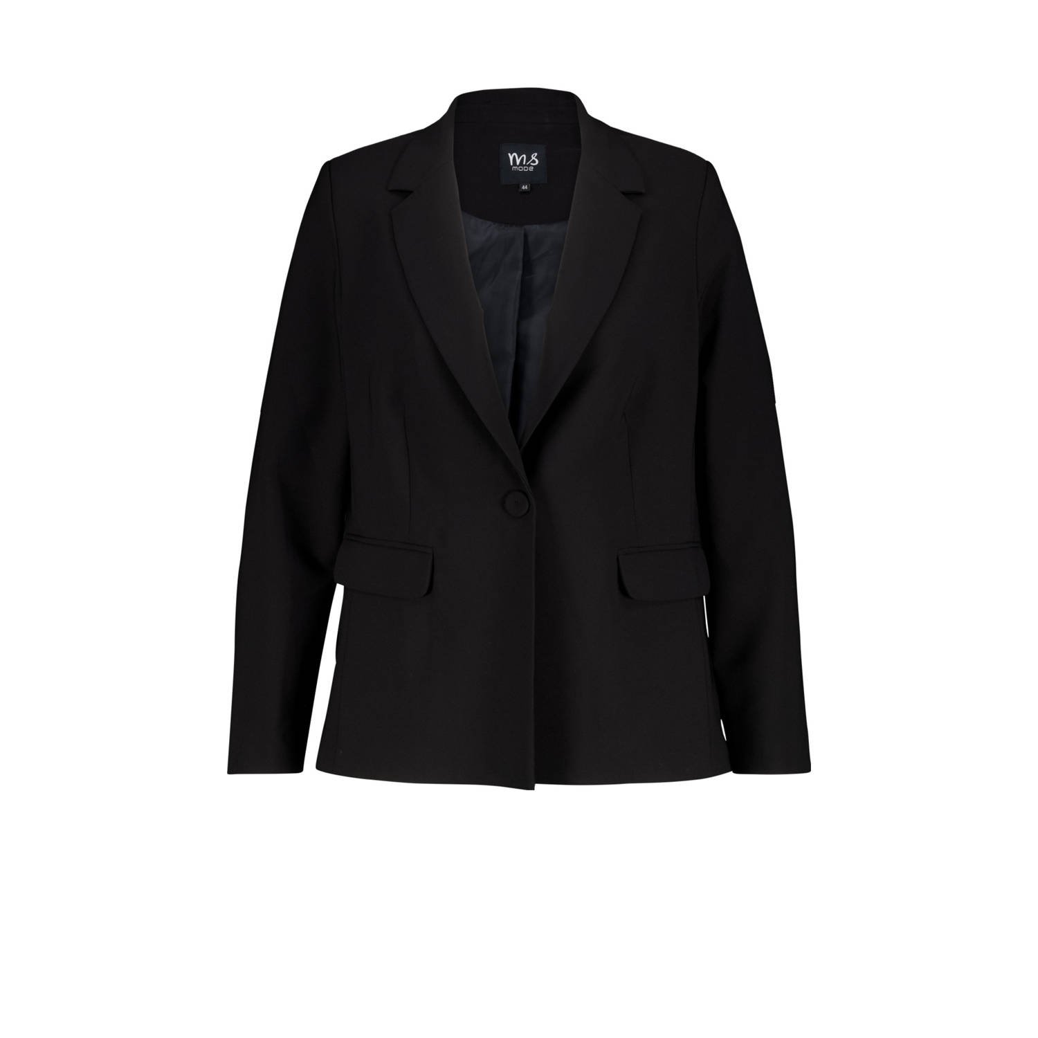 MS Mode rechtvallende blazer zwart