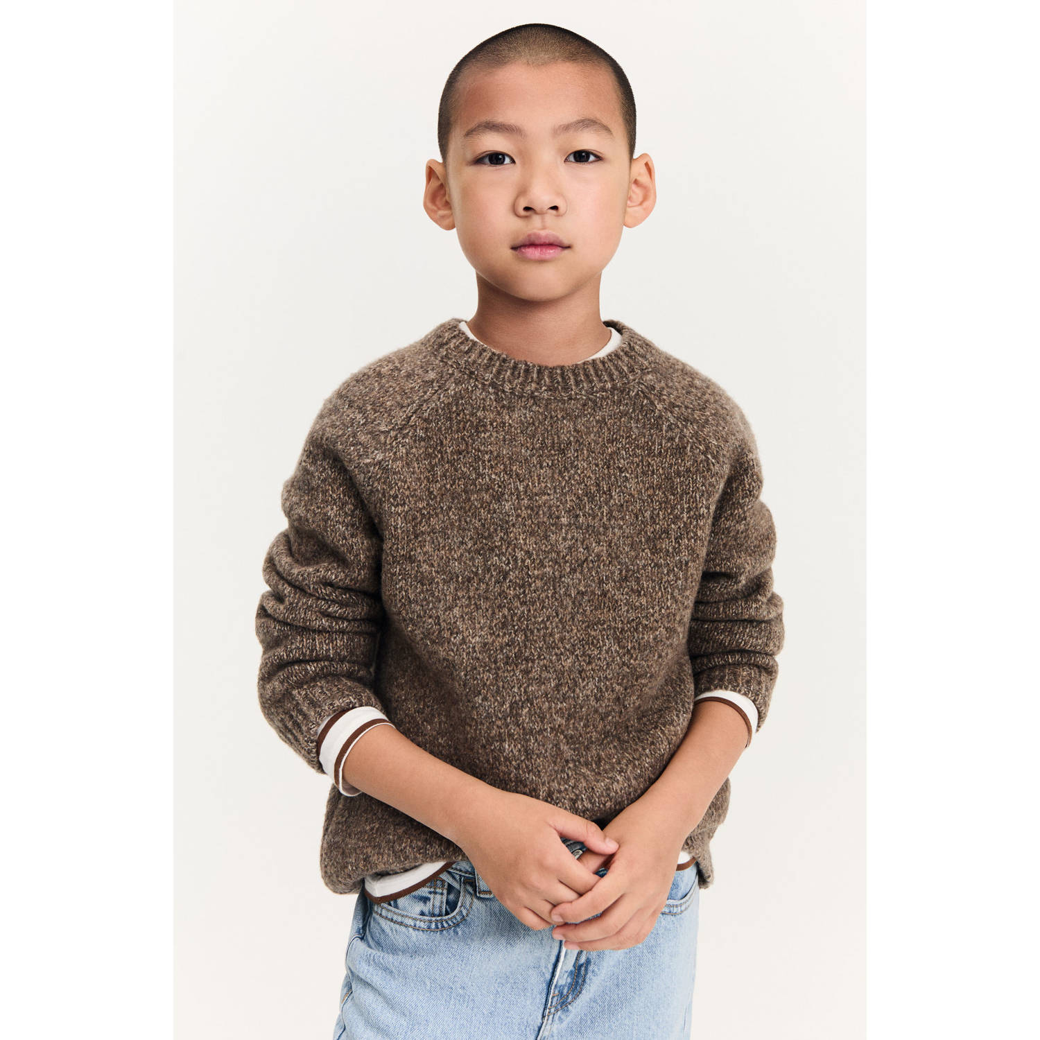 Mango Kids gebreide trui bruin