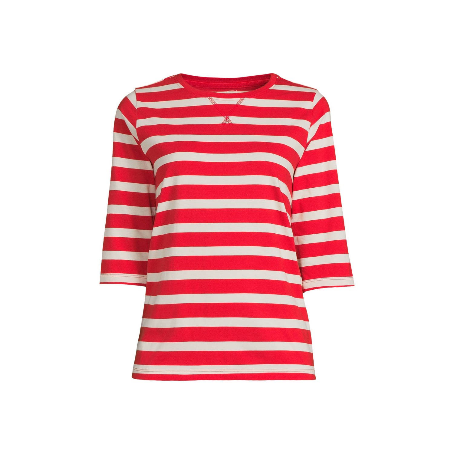 Anytime longsleeve T-shirt rood wit
