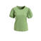Anytime T-shirt met pofmouwen lichtkhaki