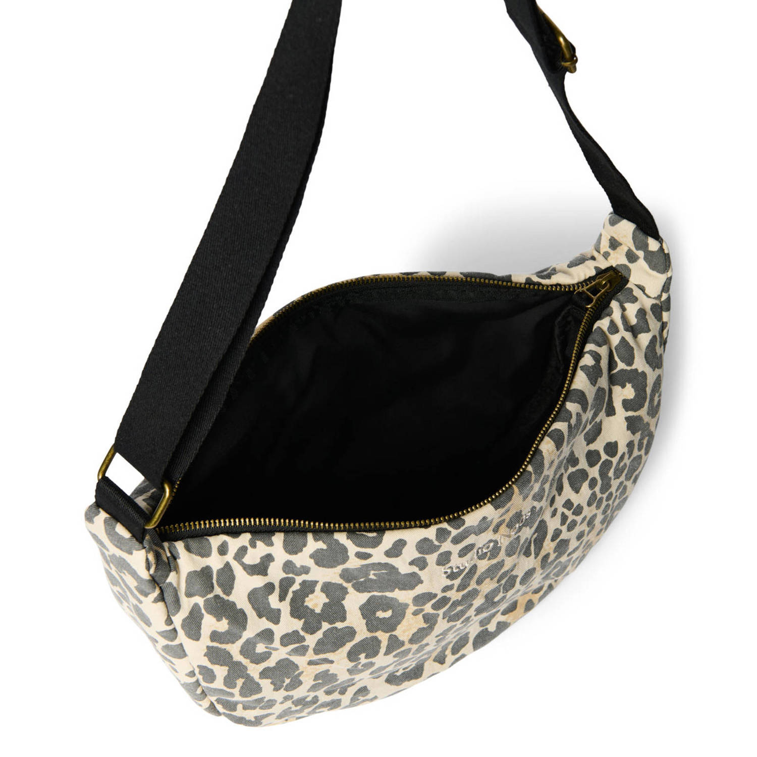 Studio Noos crossbody tas Soft Cotton Leopard beige zwart