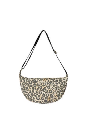 crossbody tas Soft Cotton Leopard beige/zwart