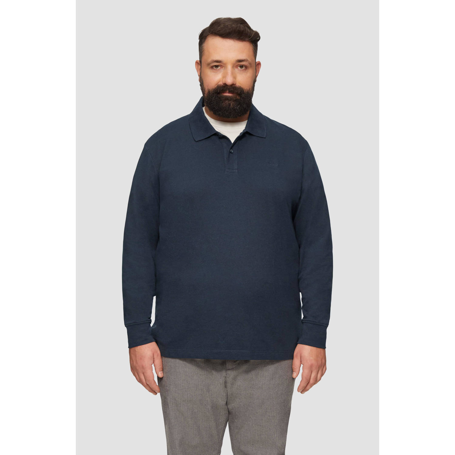 S.Oliver Big Size polo Plus Size donkerblauw