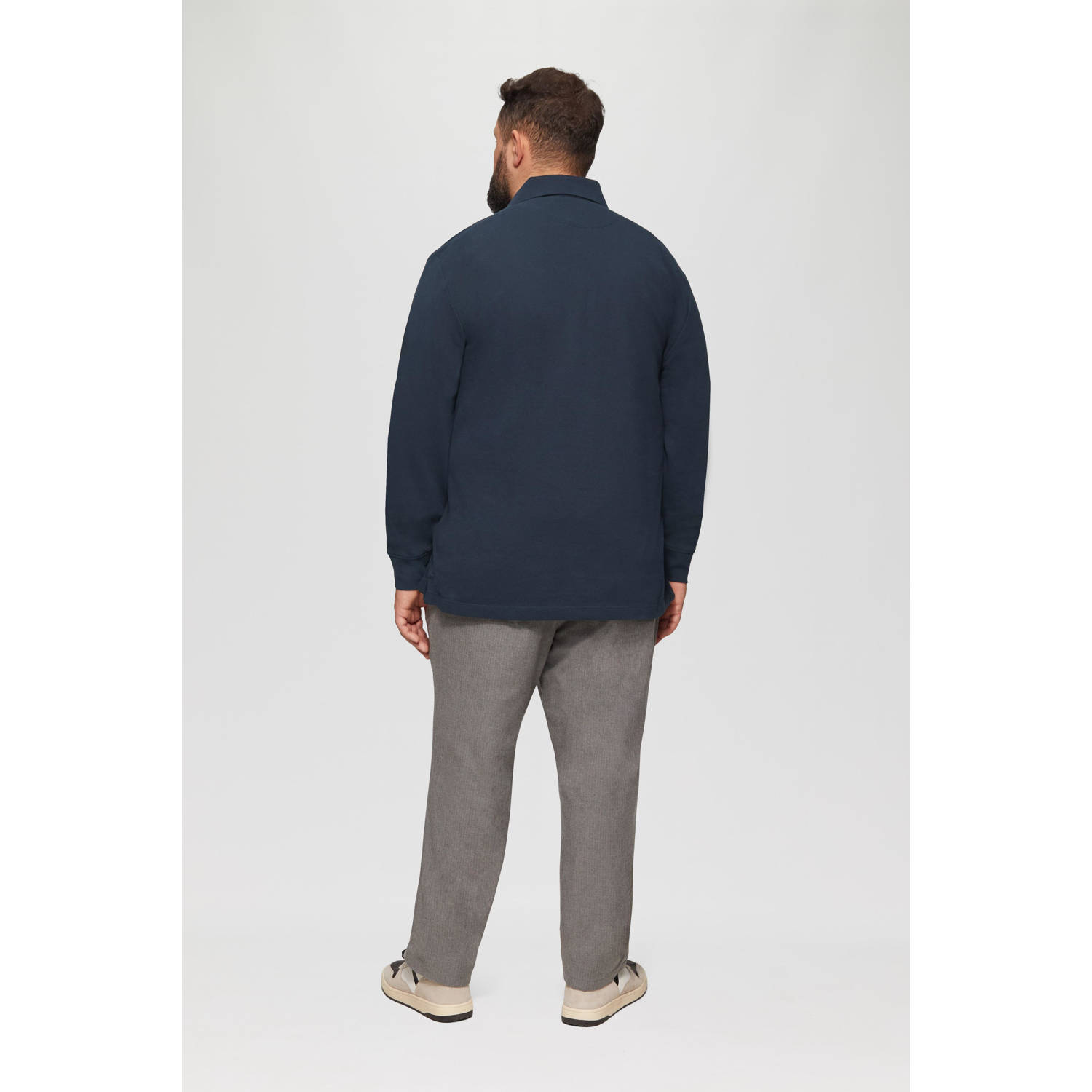 s.Oliver Big Size polo Plus Size donkerblauw