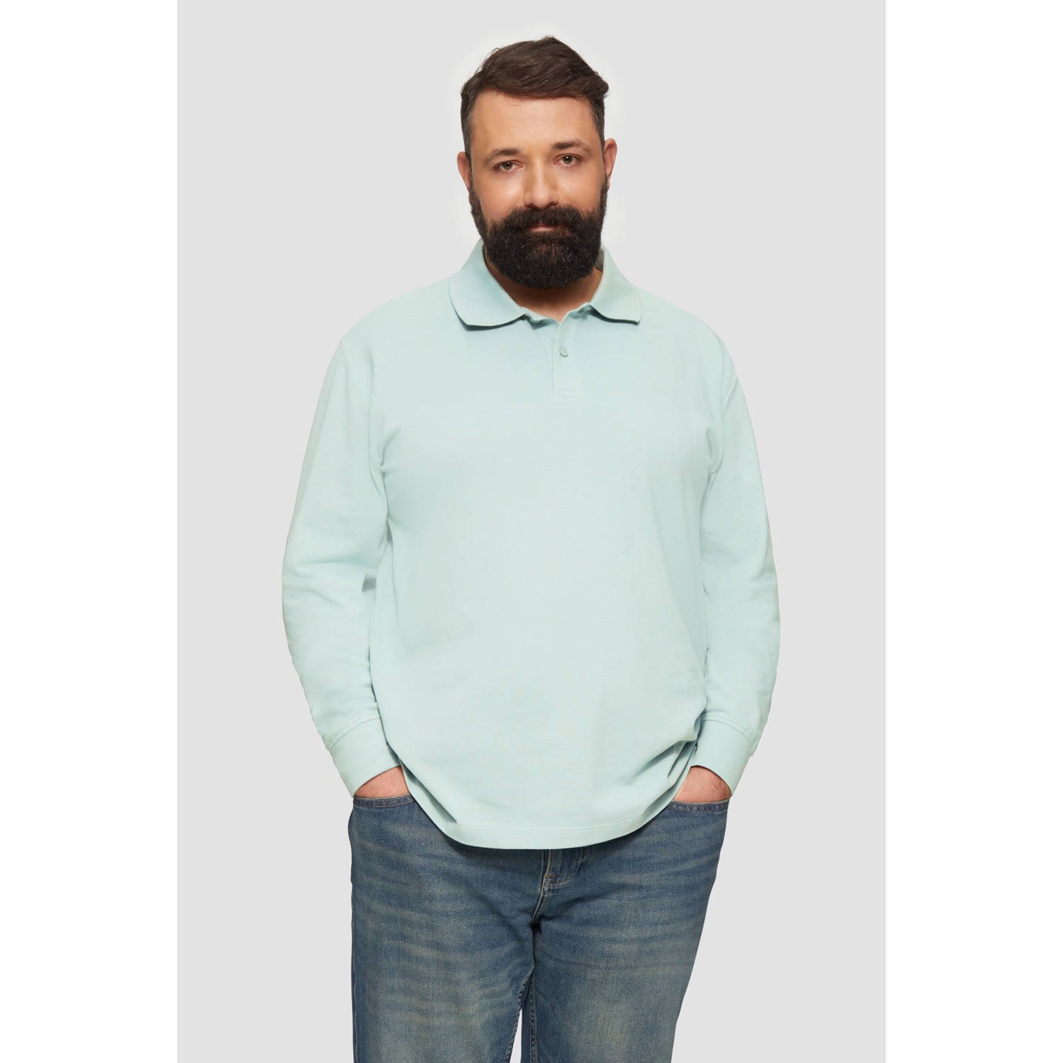 S.Oliver Big Size polo Plus Size lichtgroen