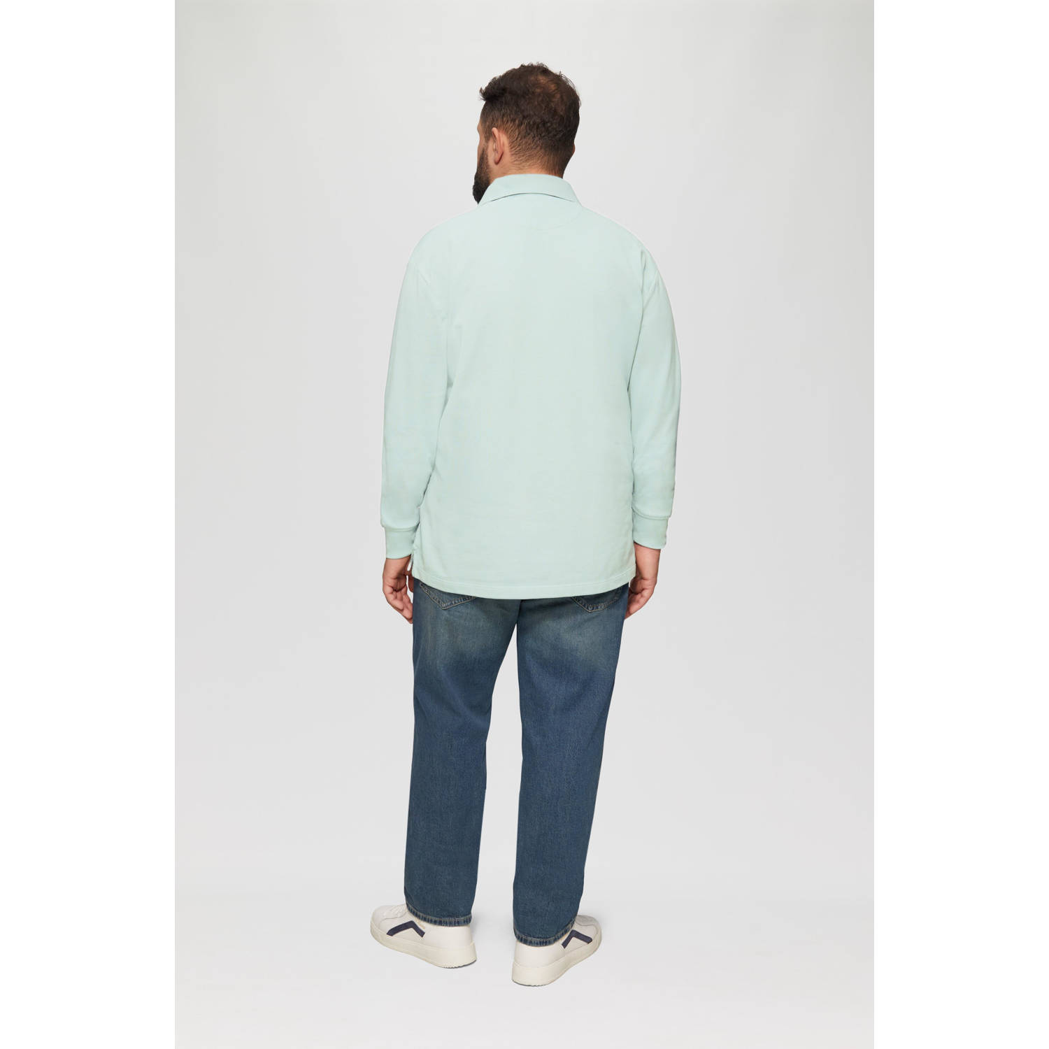 s.Oliver Big Size polo Plus Size lichtgroen