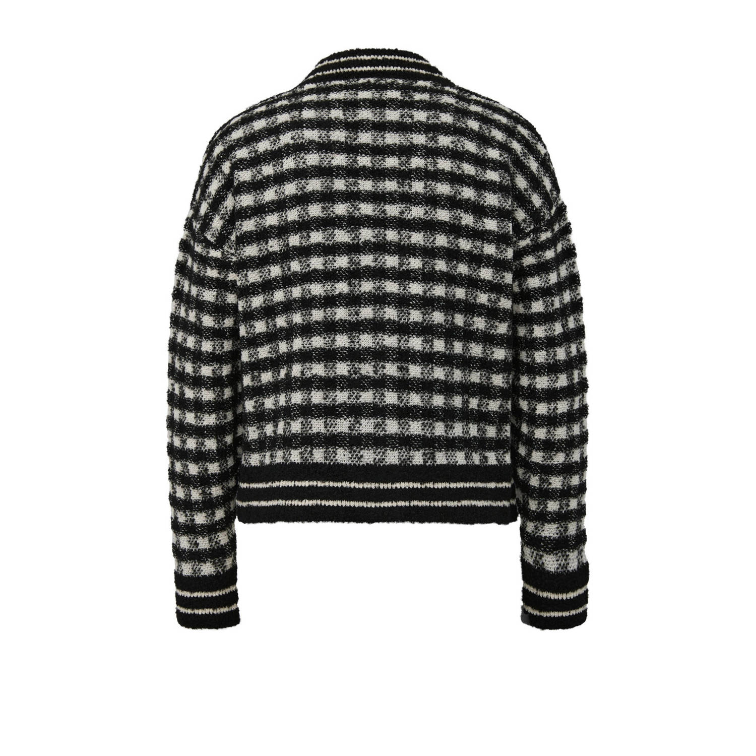 s.Oliver BLACK LABEL geruit vest met wol zwart wit