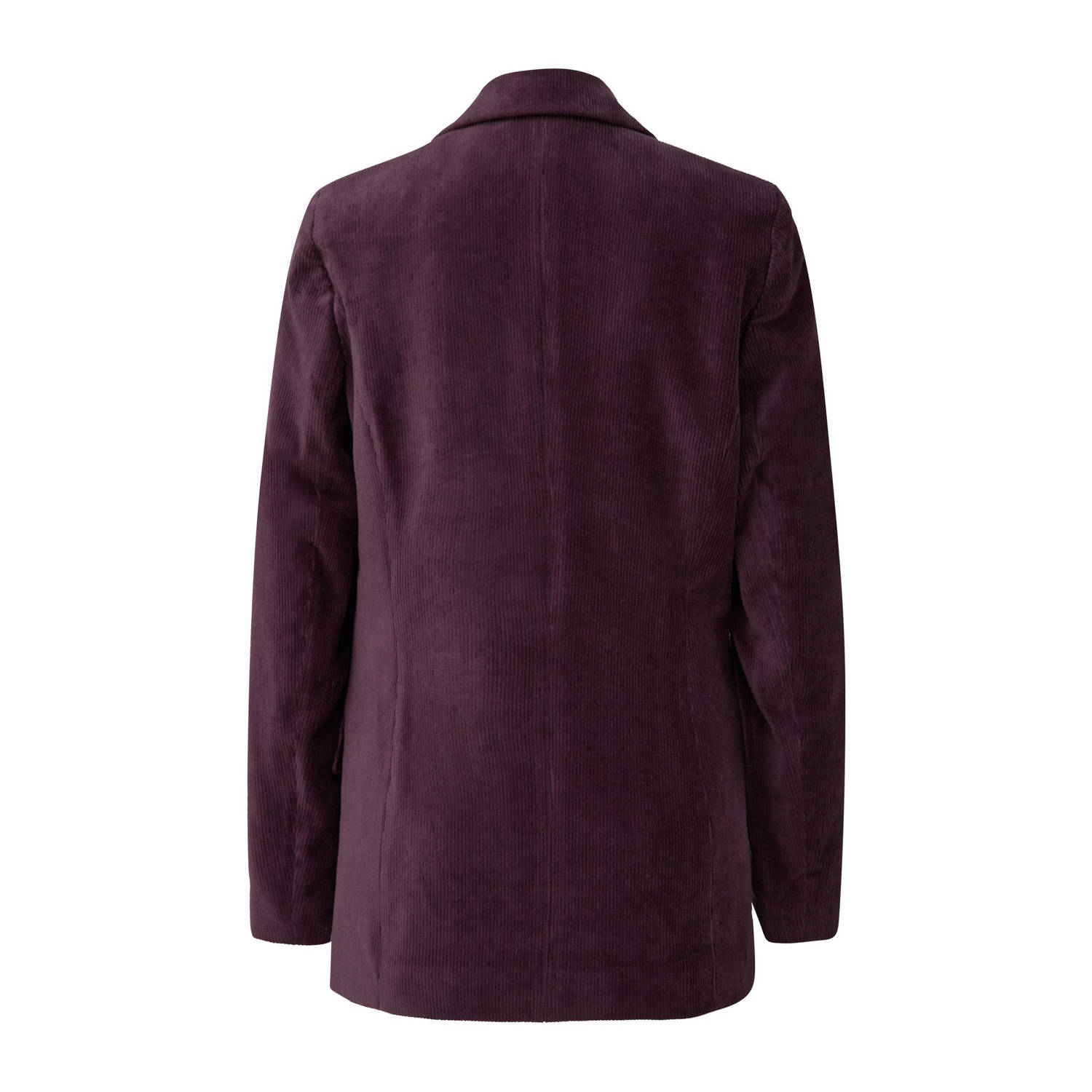 Q S by s.Oliver corduroy rechtvallende blazer paars