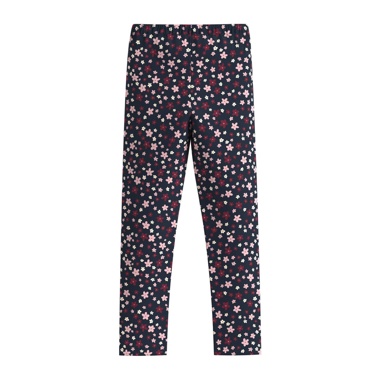 s.Oliver gebloemde legging donkerblauw roze