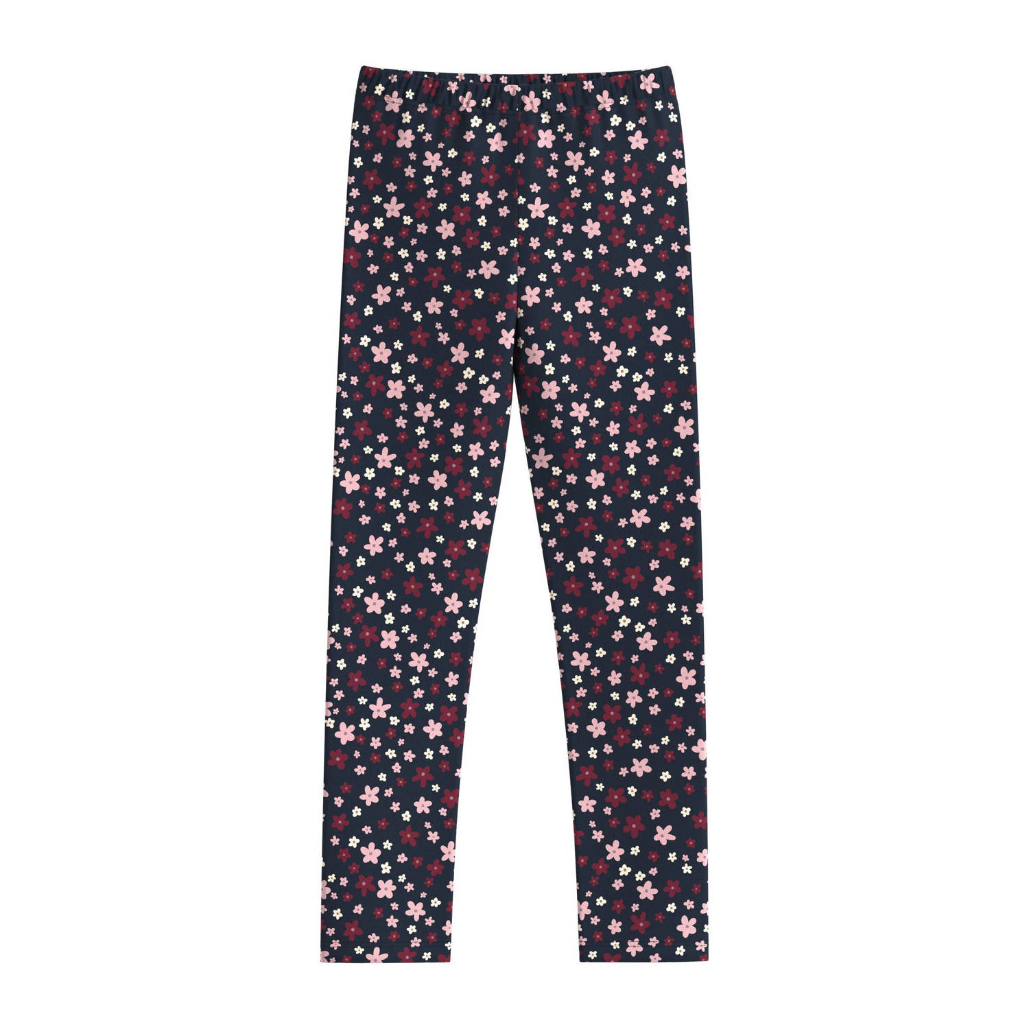 s.Oliver gebloemde legging donkerblauw roze