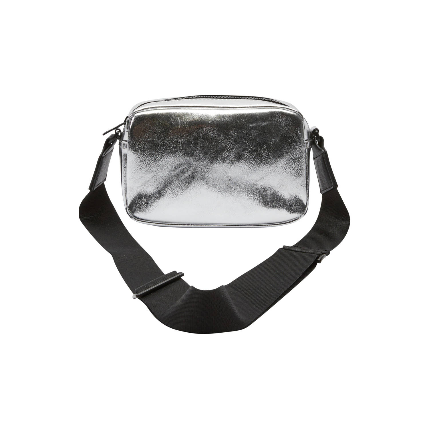 s.Oliver metallic crossbody tas zilverkleurig