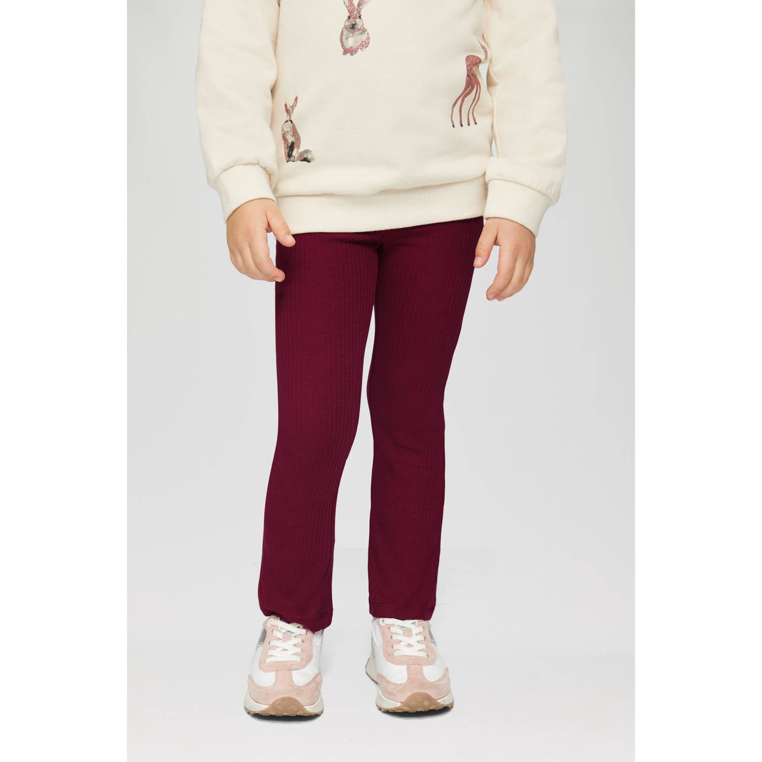 S.Oliver flared legging donkerrood