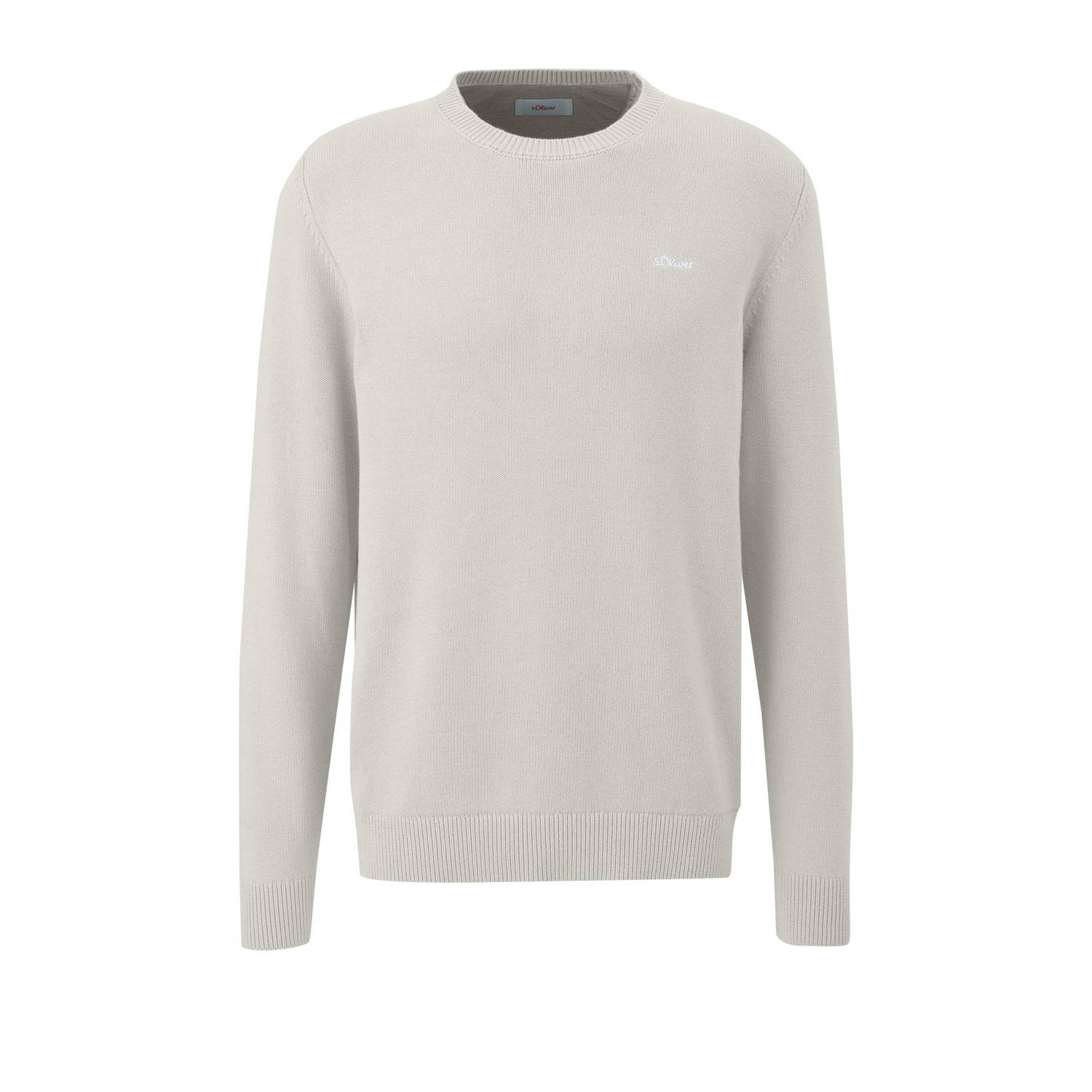 S.Oliver RED LABEL Regular fit gebreide pullover van puur katoen met labelstitching