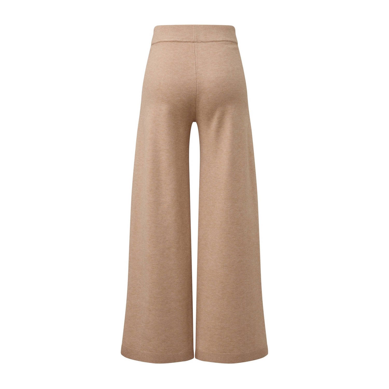 s.Oliver gemêleerde wide leg broek bruin