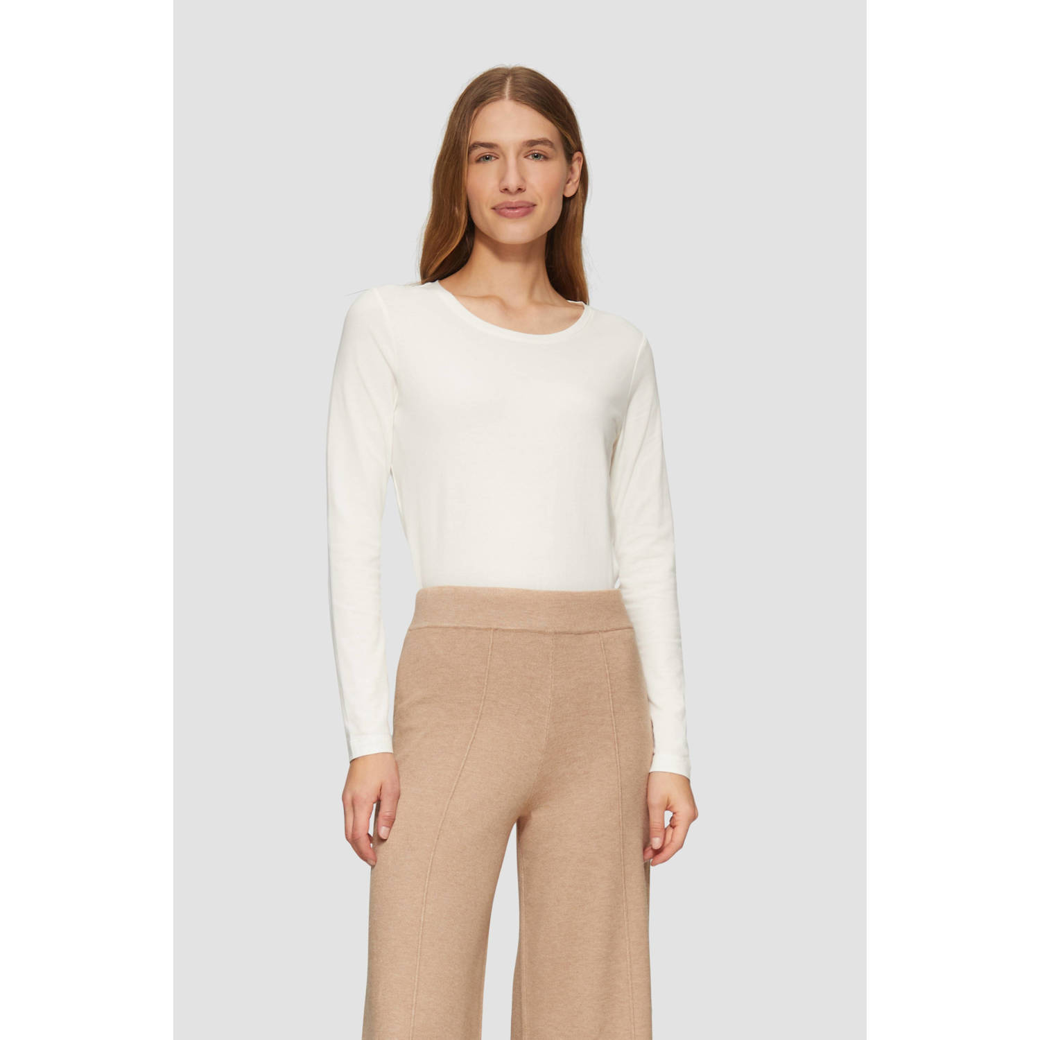 S.Oliver RED LABEL Regular fit gebreide broek van viscosemix