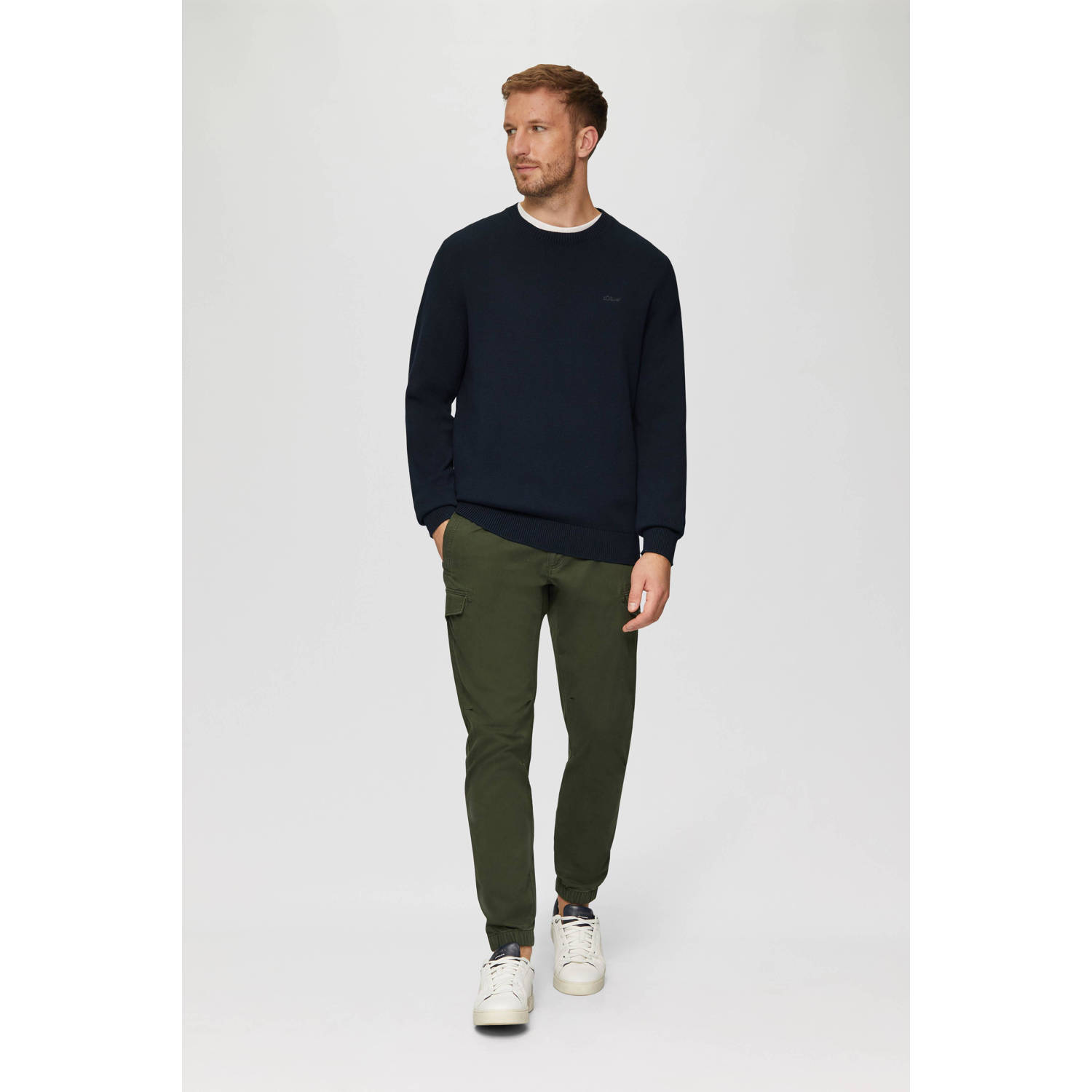 s.Oliver gebreide trui donkerblauw